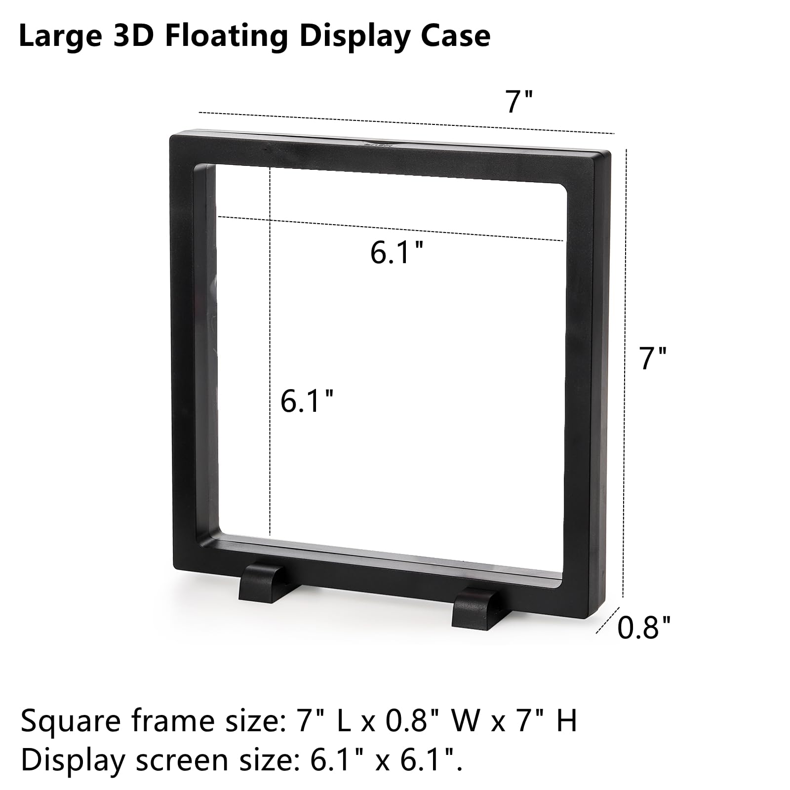 Amazon｜Dicunoy 大型3Dフローティングディスプレイケース 8個パック 6