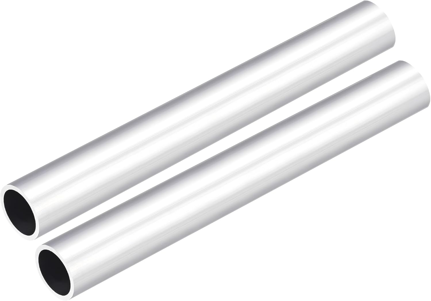 DMiotech (32mm OD x 25mm ID) 6061 Aluminum Round Tube 200mm Length Industry Metal Tubing for Machinery Frame Construction DIY Projects
