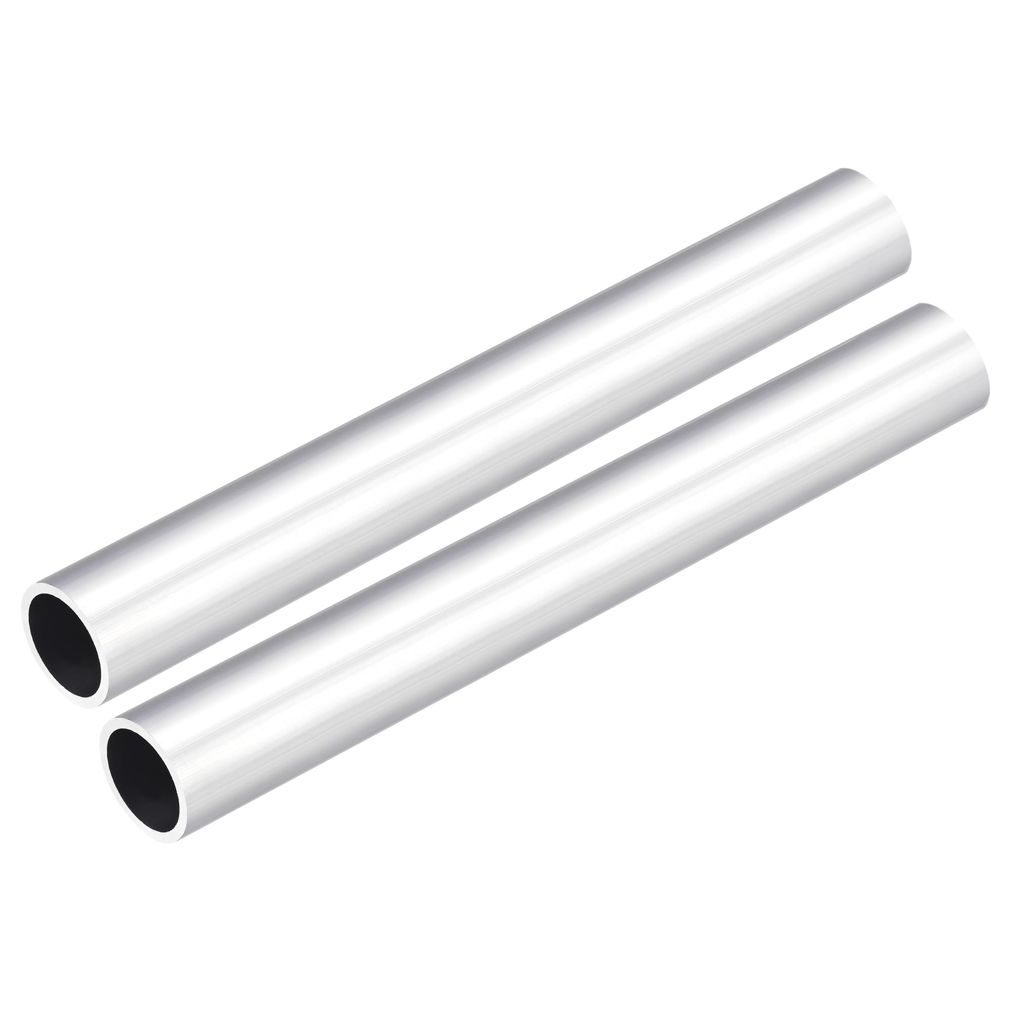 DMiotech 2Pack (25mm OD x 19mm ID) 6061 Aluminum Round Tube 200mm Length Industry Metal Tubing for Machinery Frame Construction DIY Projects