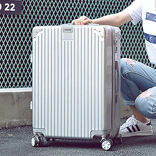 Star river Luggage, trolley case, pink, silver, red, black brown, 20 inches, 22 inches, 24 inches, 26 inches, with 4 sets of rotating wheels, combination lock, telescopic rod, zipper, PC+ABS, 26in3