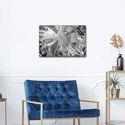 Vista 370 de 1 lienzo decorativo para pared, ferrocarril a través del bosque de pinos con niebla, decoración moderna para el hogar, sala de estar, arte de pared