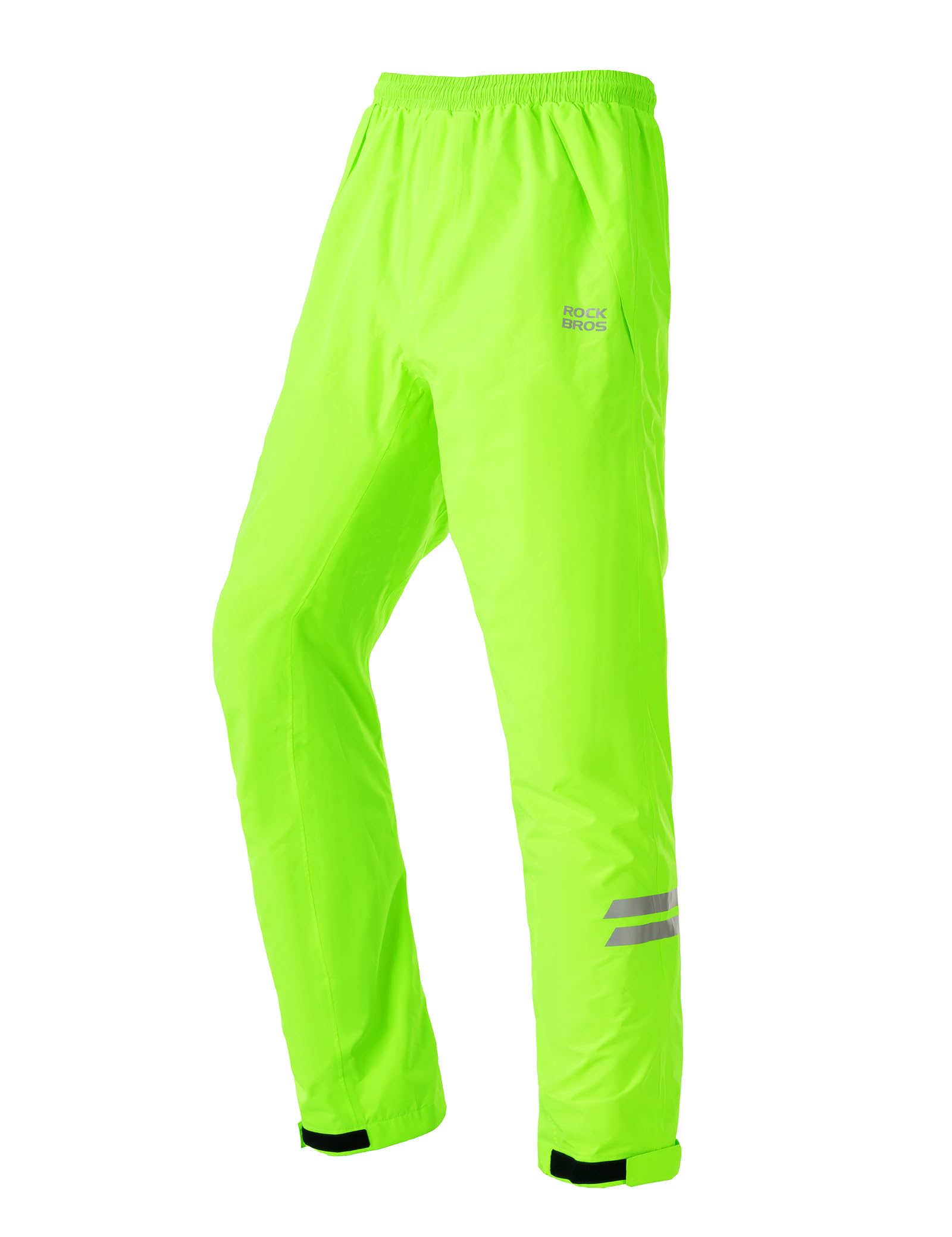 ROCKBROS Pantaloni Impermeabili da Ciclismo Uomo, Pantaloni Antipioggia per Bicicletta Sovrapantaloni Antivento e Traspirante, Abbigliamento Riflettente Sportivo per Escursionismo MTB Bici Running