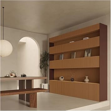 Room Dividers Brown Room Divider Display Rack,7.87ft Height Paper Panel Folding Privacy Screens Shape-Flexible Decoration Wall for Office Library Studio Room Separtition700-800cm/22.9726.25ft