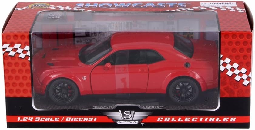 2018 Dodge Challenger SRT Hellcat Widebody Red 1/24 Diecast Model Car by Motormax 79350R