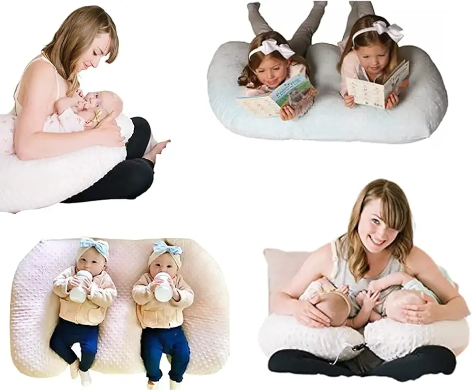 Twin Z Pillow Grey 6 uses in 1 Twin Pillow ! Breastfeeding, Bottlefeeding, Reflux, Support and Pregnancy Pillow!