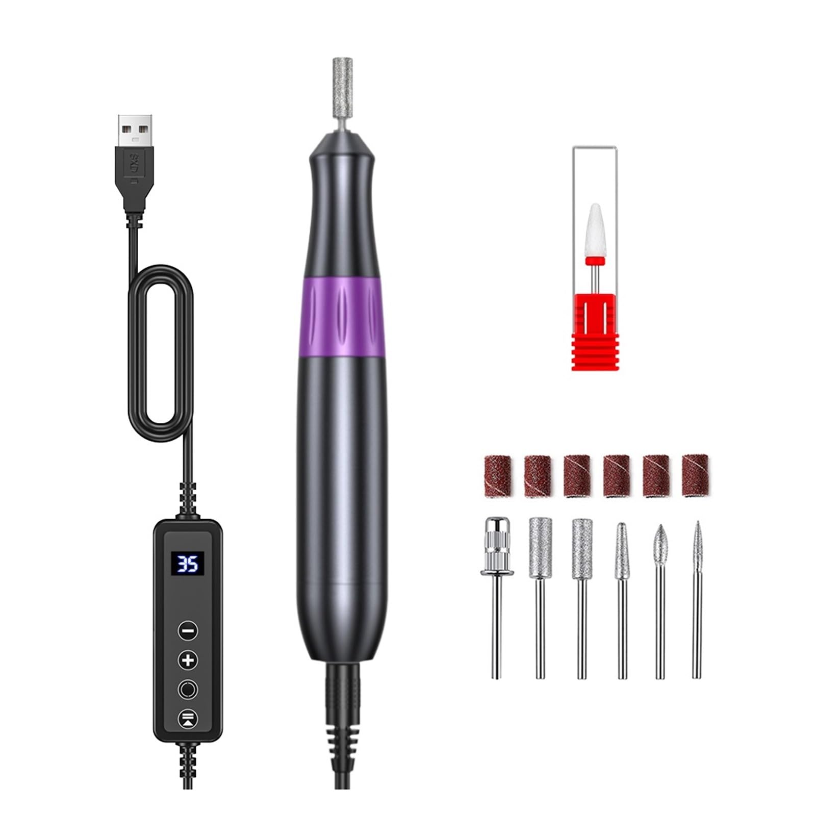 Beaulush 35000RPM elektryczna wiertarka do paznokci, profesjonalna maszyna manicure, szlifierka, zestaw frezów, narzędzie salonu usuwania żelu