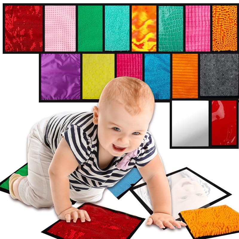 KIXZSAZ Experience Playtime With Sensory Mats Featuring 16 Distinct Sensory