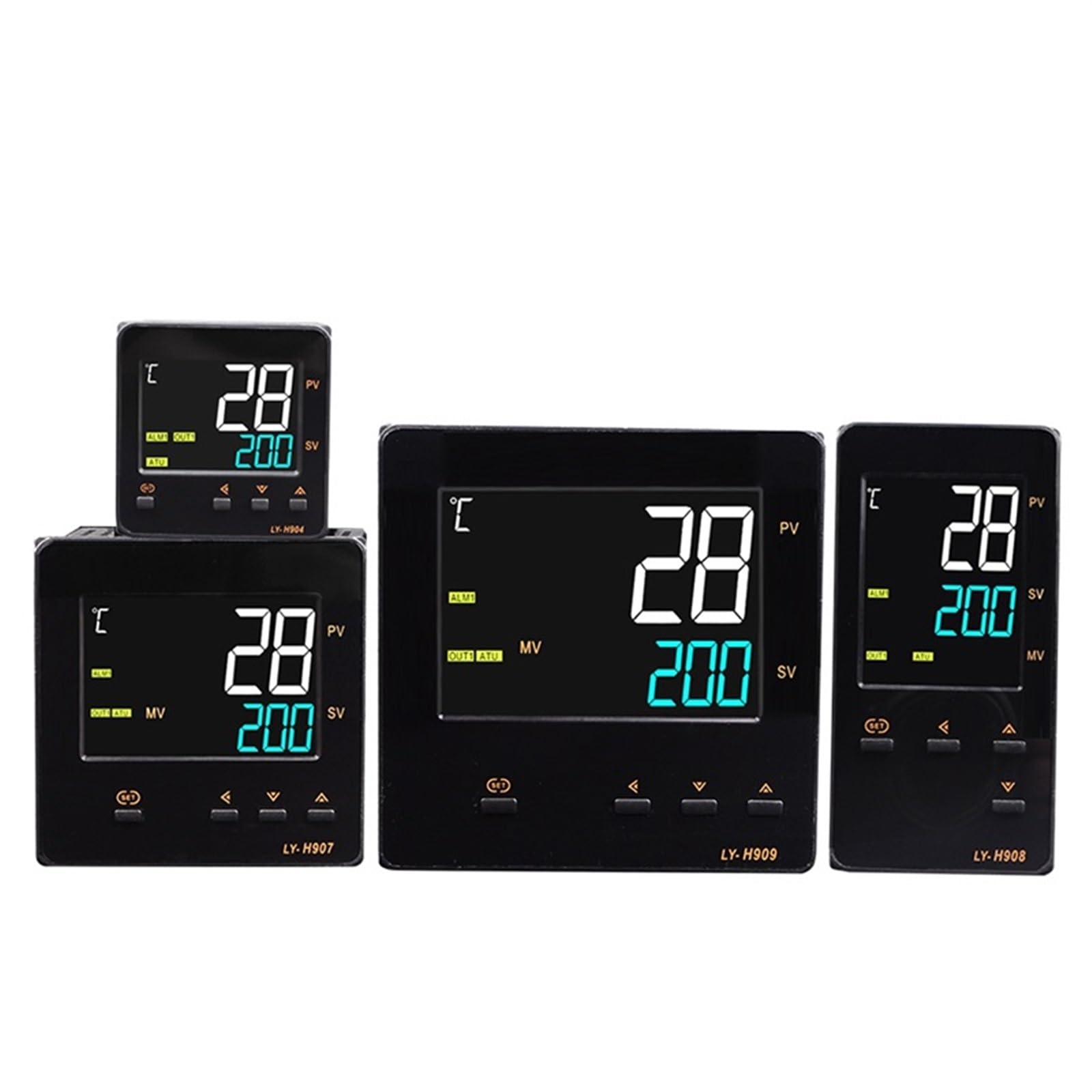 Duży cyfrowy regulator temperatury HD-LCD, regulator ogrzewania i chłodzenia, uniwersalny termostat wyjściowy multi-termoelementowy (96 96 wyjście przekaźnikowe)