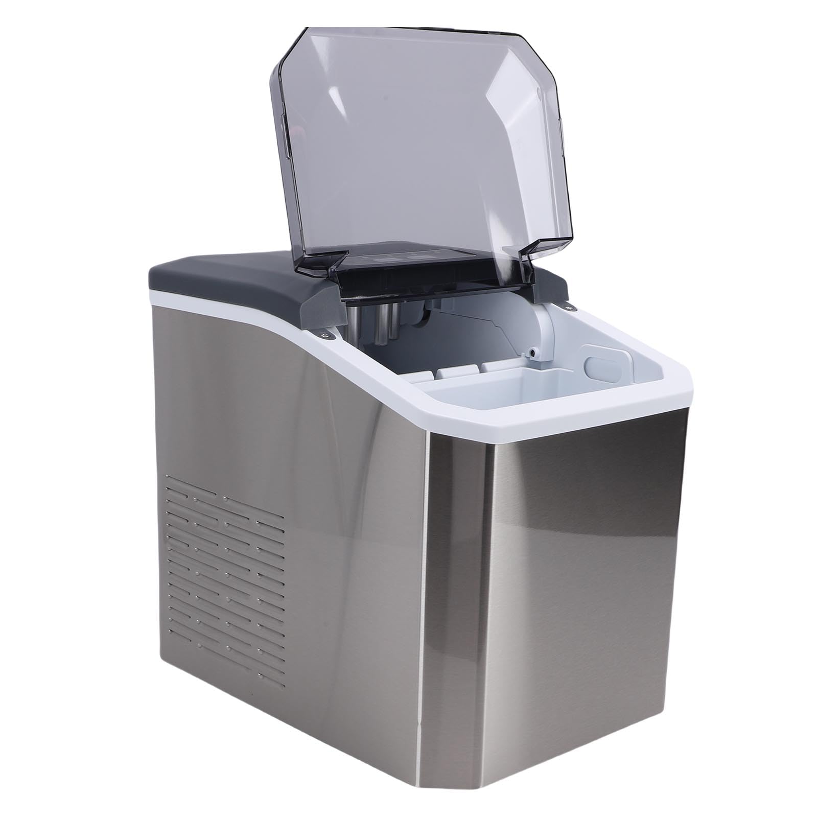 Chrees Máquina de Hielo para Encimera, Máquina de Hielo Portátil con Funcionamiento con una Sola Tecla y Tecnología Silenciosa para el Hogar, Cocina, Bar, Acero Inoxidable (Enchufe europeo 220V)
