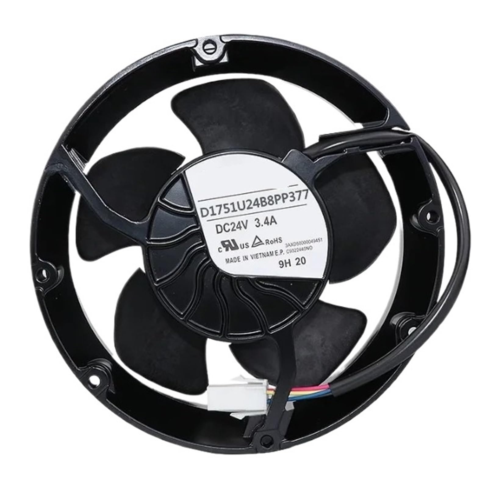 ZVQYSGIW 1pcs D1751U24B8CP377 24V 3.4A 17251 172 * 172 * 51mm cooling fan