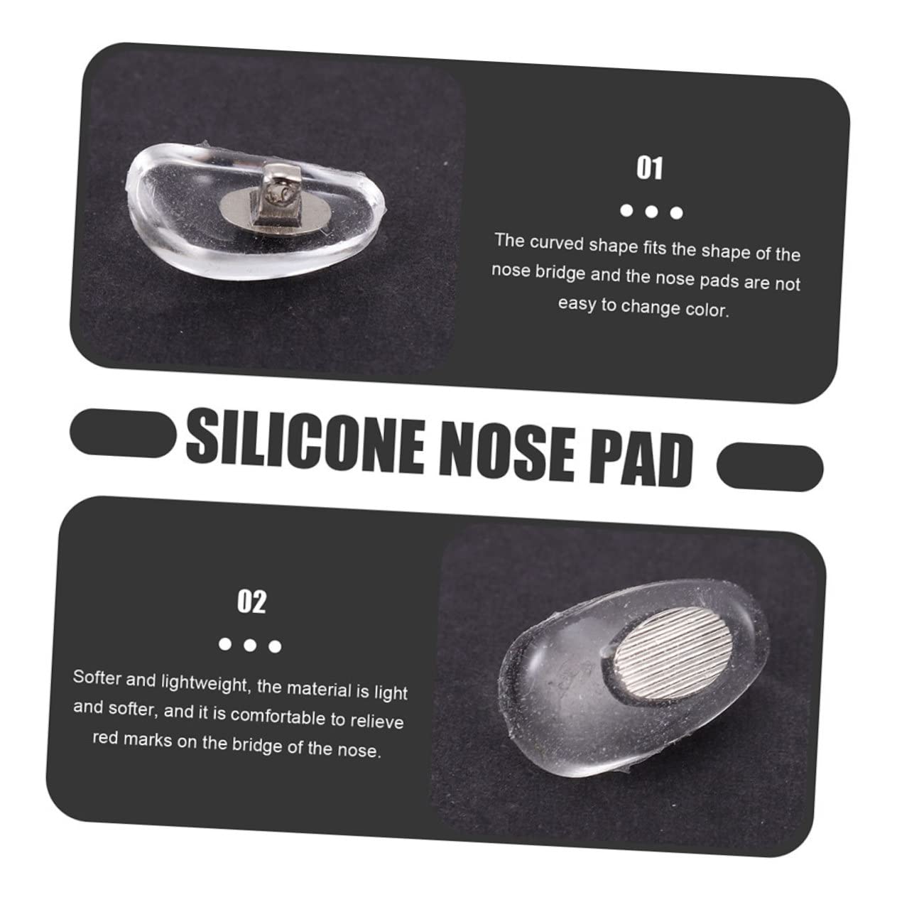 FRCOLOR 5 Juegos Almohadillas Para La Nariz Puños De Nariz De Gafas Almohadilla Para La Nariz Almohadillas Gafas Almohadillas Para Gafas Almohadilla Nasal Antideslizante 15 Pares * 5