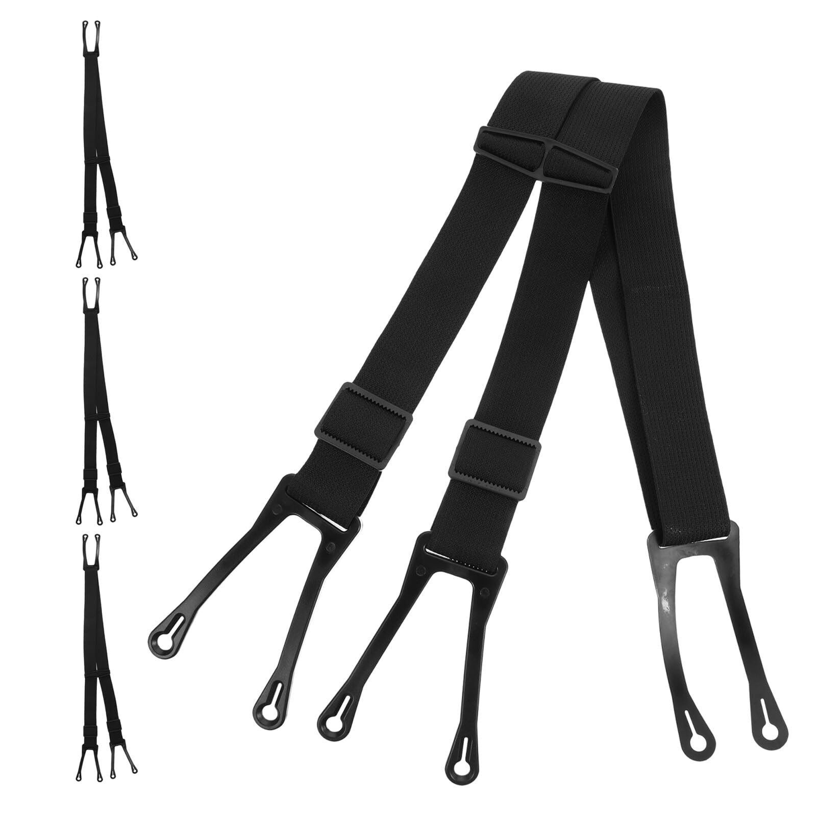 ifundom Bretelle da Hockey Regolabili da Uomo Cinghia di Trazione Antiscivolo, Set 4 Pezzi per Pantaloni da Hockey su Ghiaccio, Attrezzatura Protettiva per Sport Invernali Indoor e
