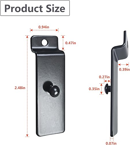 Miniatura 2 de Ganchos de metal Slatwall, 10 piezas de gancho de fotos comercial Slatwall ganchos de muesca para exhibición de imágenes, gancho de pintura para