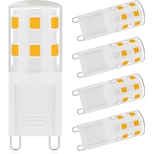 G9 LED Bulbs 2W,2Watt Light Bulb 25W Halogen Equivalent 250LM,120V Mini T4 G9 Base 3000K Warm White,No Flicker, for Bathroom, Vanity, Ceiling Lamp, Home Lighting, 5 pcs