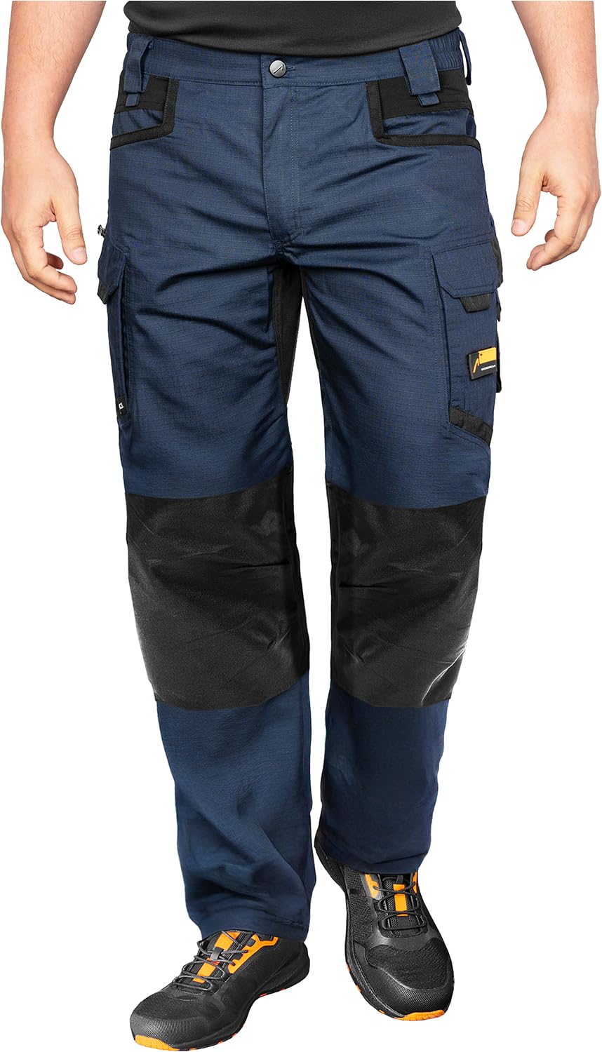 ACE Constructor Herren-Arbeitshose lang - Männer-Arbeitshosen mit Stretch-Bund, Cargo- & Kniepolster-Taschen