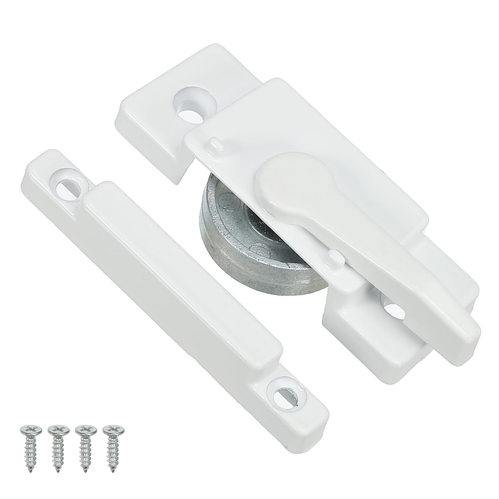 PATIKIL Window Sash Locks Zinc Alloy Cam Action Window Locks with Keeper Diecast Window Latches Replacement for Vertical & Horizontal Sliding Windows Security (Middle Hole)