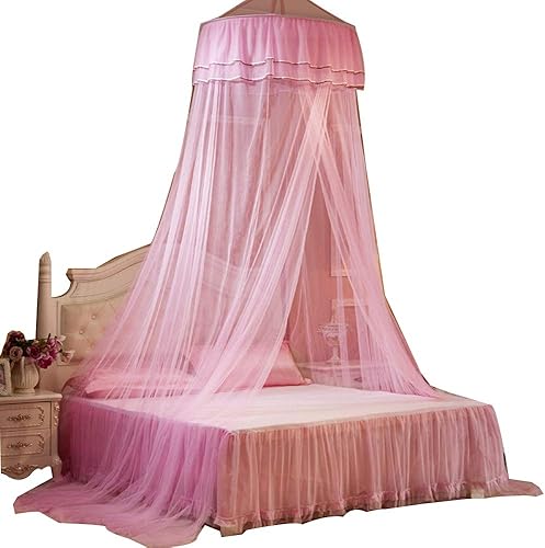Toldo de cama de princesa para niñas, mosquitera con decoración de mariposa, se adapta a cuna, tamaño individual, doble, matrimonial, Queen, color