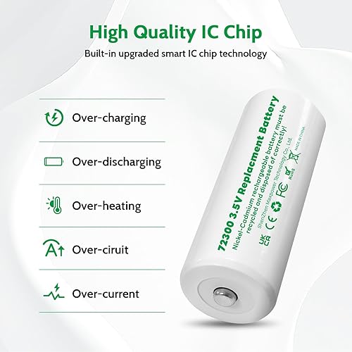 Miniatura 3 de Batería de repuesto para Welch Allyn 72300 3.5V 1500 mAh batería recargable