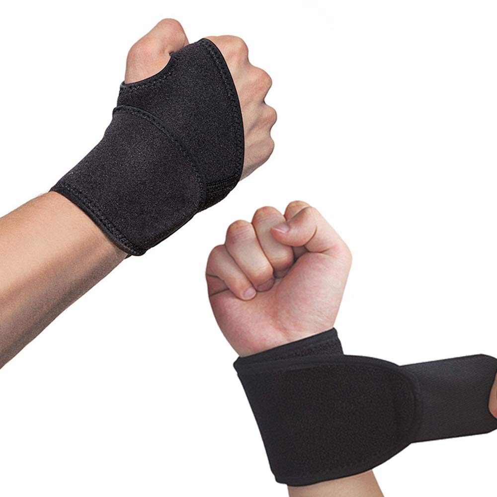 Hually Wrist Support, (2 Pack) Adjustable Wrist Brace with Hookand