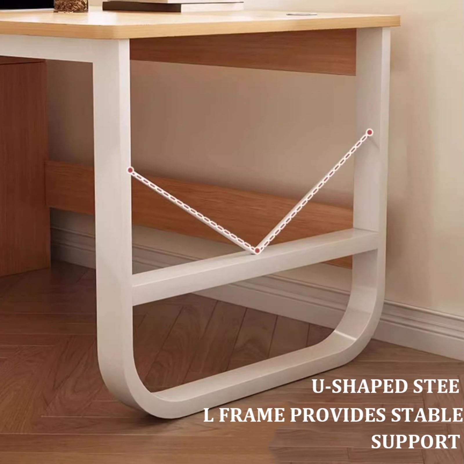 Escritorio para Dos Personas 200/240 X 48 X 73 Cm,Mesa de Oficina con 3 Cajones,Estación de Trabajo con Estructura de Acero en U,Mesa Ordenador Moderna para Oficina y Hogar C,240CM