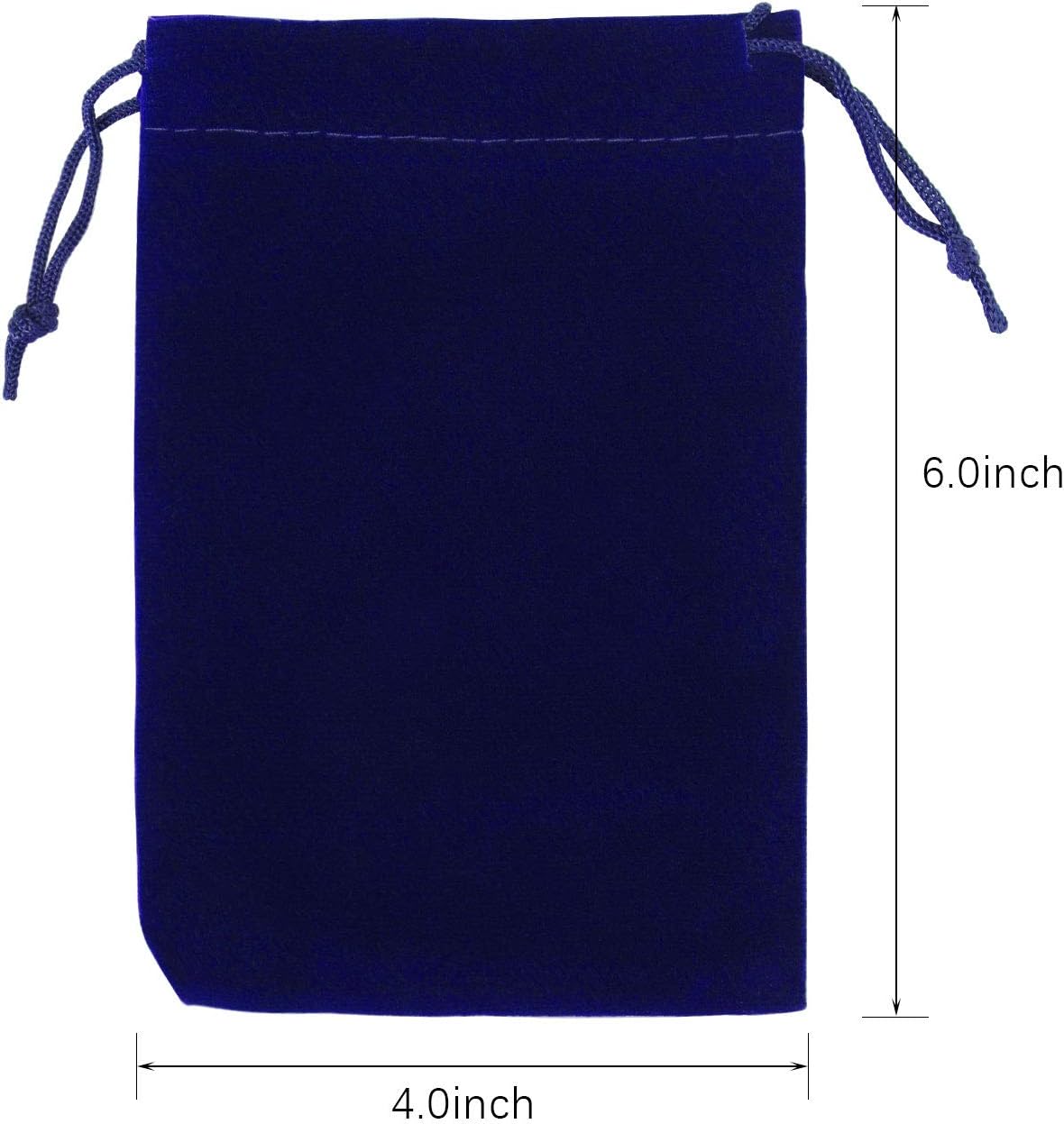 EUSOAR Velvet Drawstring Pouches, 20 pcs 4 x 6 Tarot Cards Bags with Drawstring, Reusable Bags, Craft DIY Craft Business Shopping Store Pouches, Party Gift Present Pearl Bags-Royal Blue