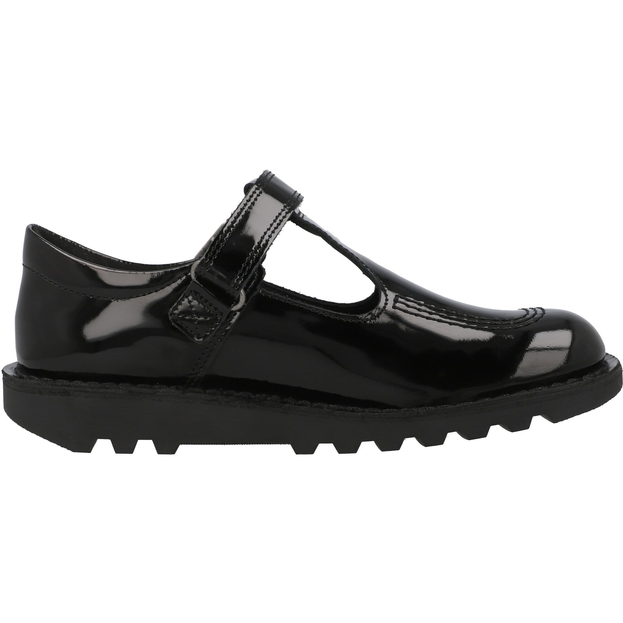 Kickers Kick T Vel J Nero Pelle Mary Jane Scarpe