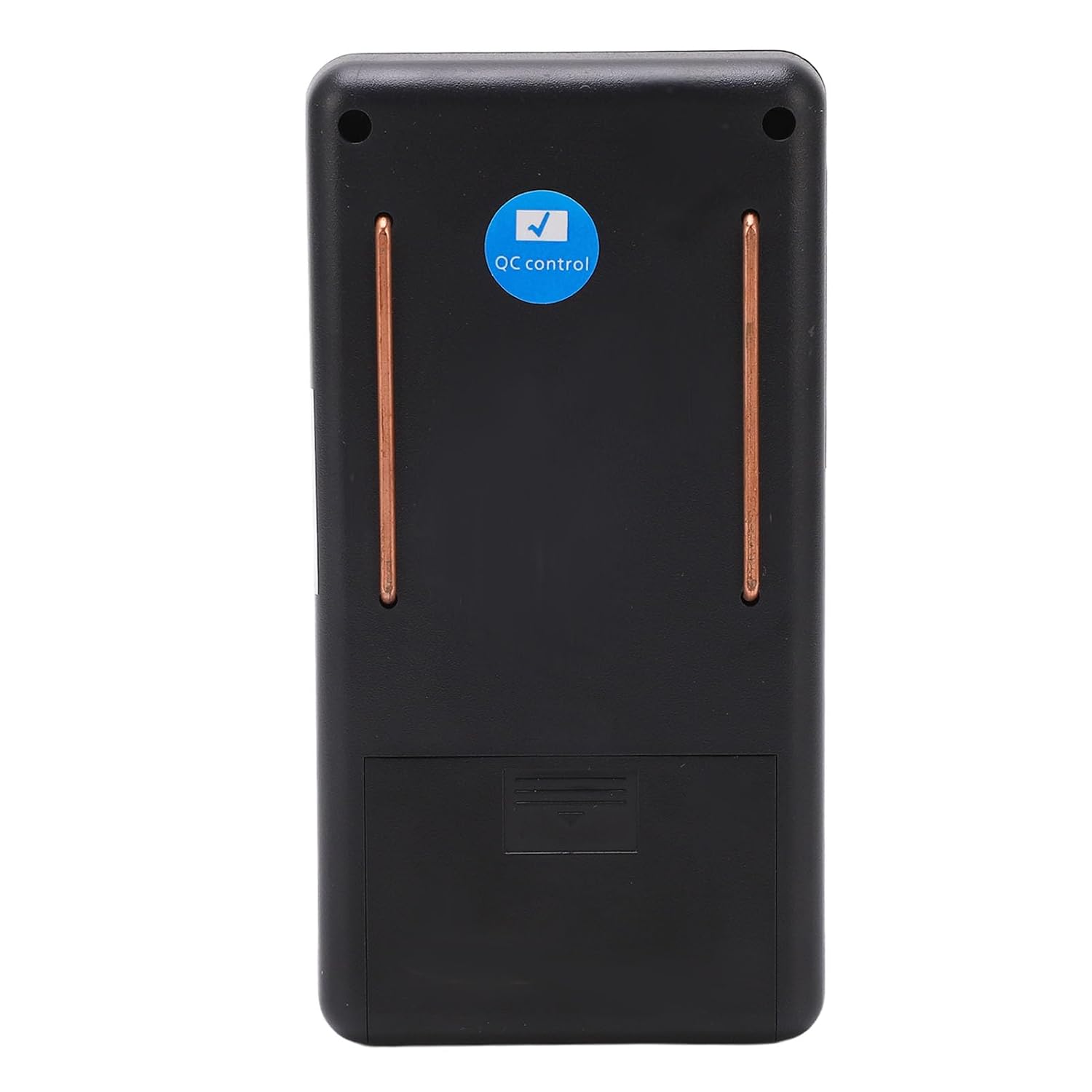 Indietro view of HURRISE Model-100 Anti-Static Resistivity Meter showing battery compartment