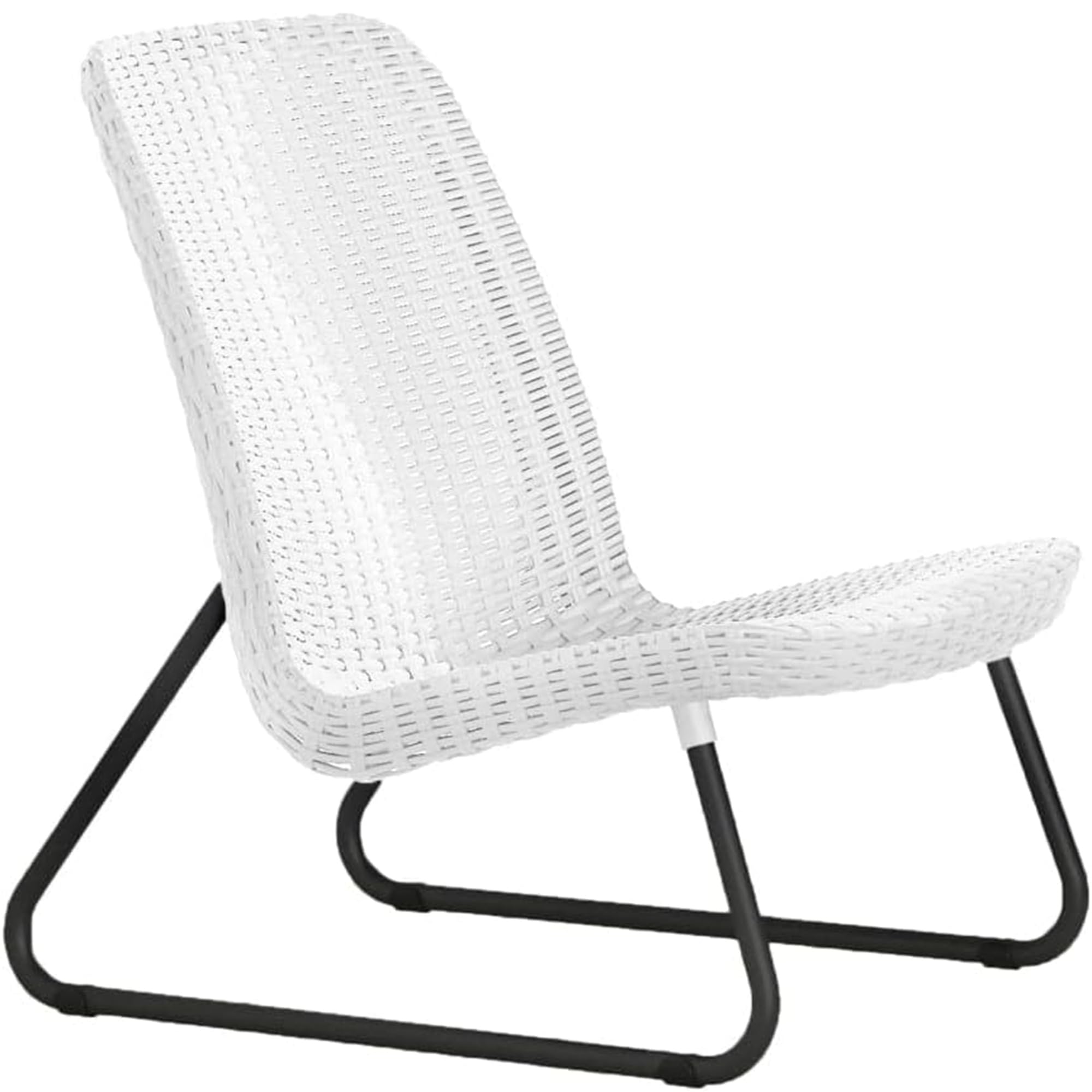 Keter 17197637 Lounge Set Rio, Rattanoptik, Kunststoff, weiß, Mittel