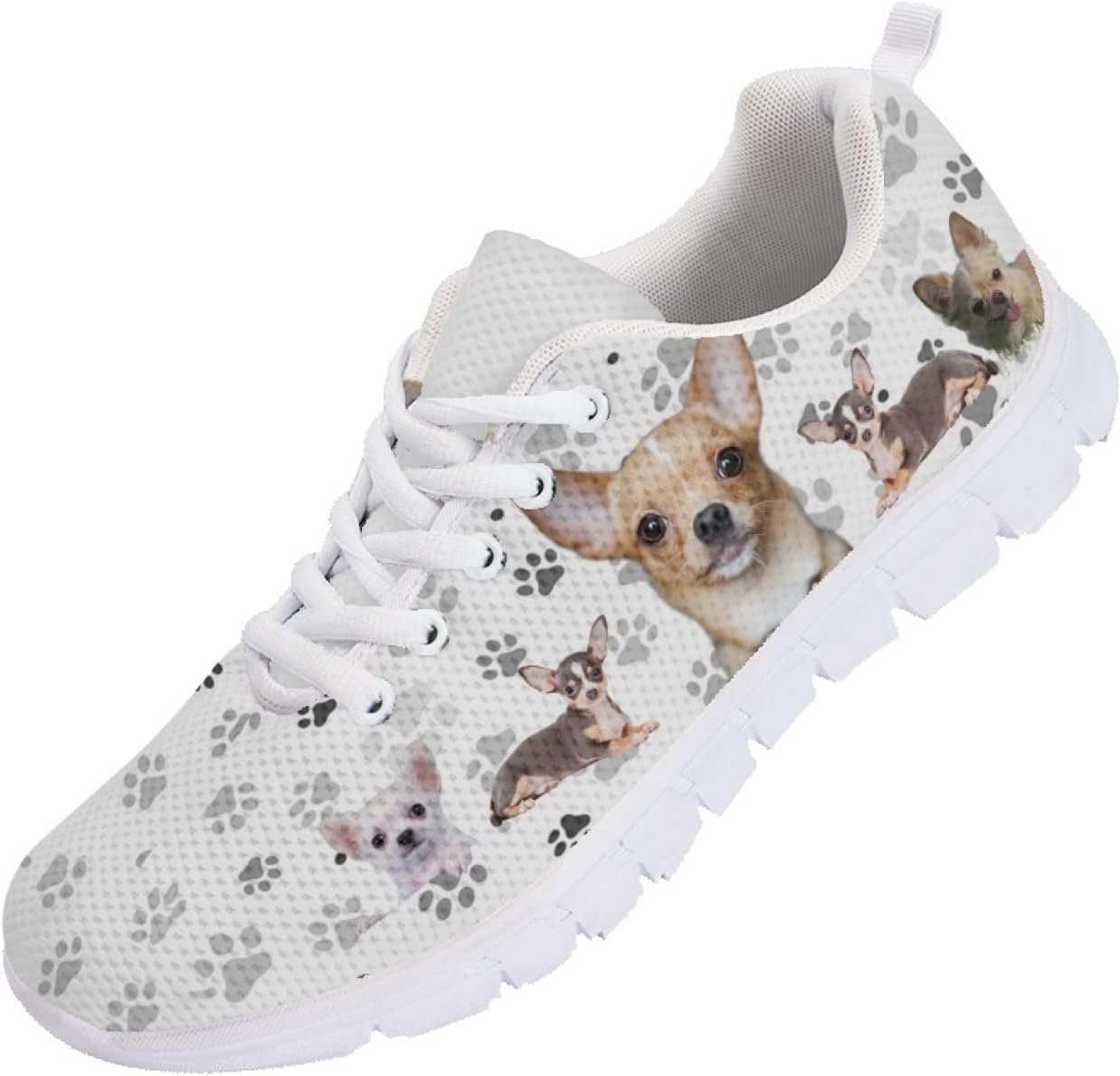 Wanyint Rainbow Stripes Print Women Tennis Sneakers Lace-up Walking Training Shoes Non Slip Sports Footwear