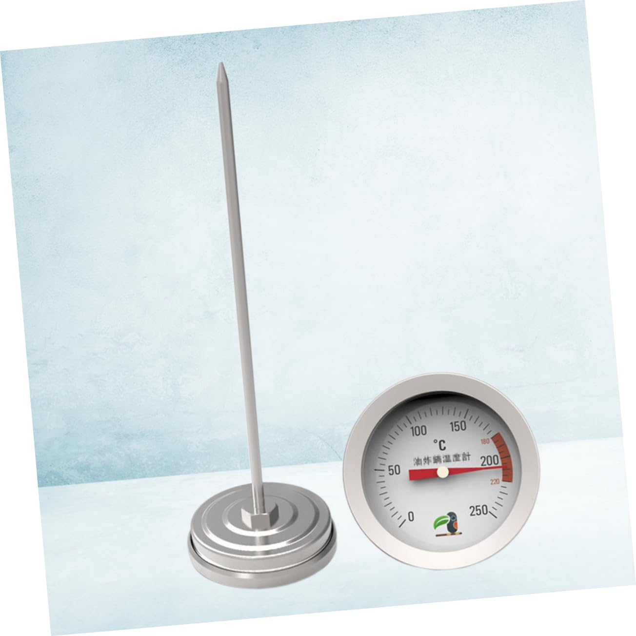 Stainless Steel Candy Thermometer with Clip for Deep Frying and Syrup
