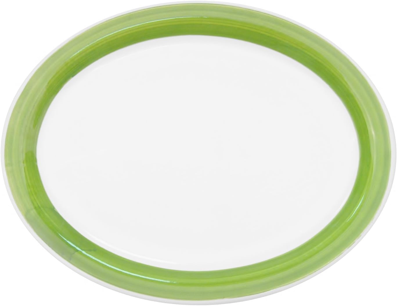 CAC China R-13NR-RED Rainbow Narrow Rim 11-1/2-Inch by 9-Inch Red Stoneware Oval Platter, Box of 12