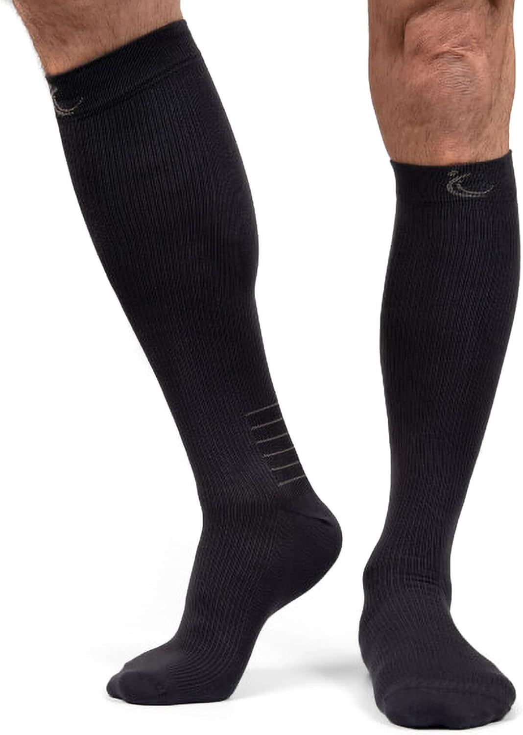 Recovery Bamboo Socks – 14-17mmHg Graduated Compression for Post-Exercise – Below Knee – Unisex – Grey