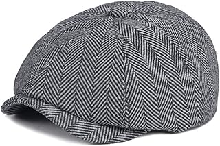 Spring Autumn Newsboy Cap for Men Women Retro British Style Octagonal Hat Classic Casual Newsboy Hat Grey
