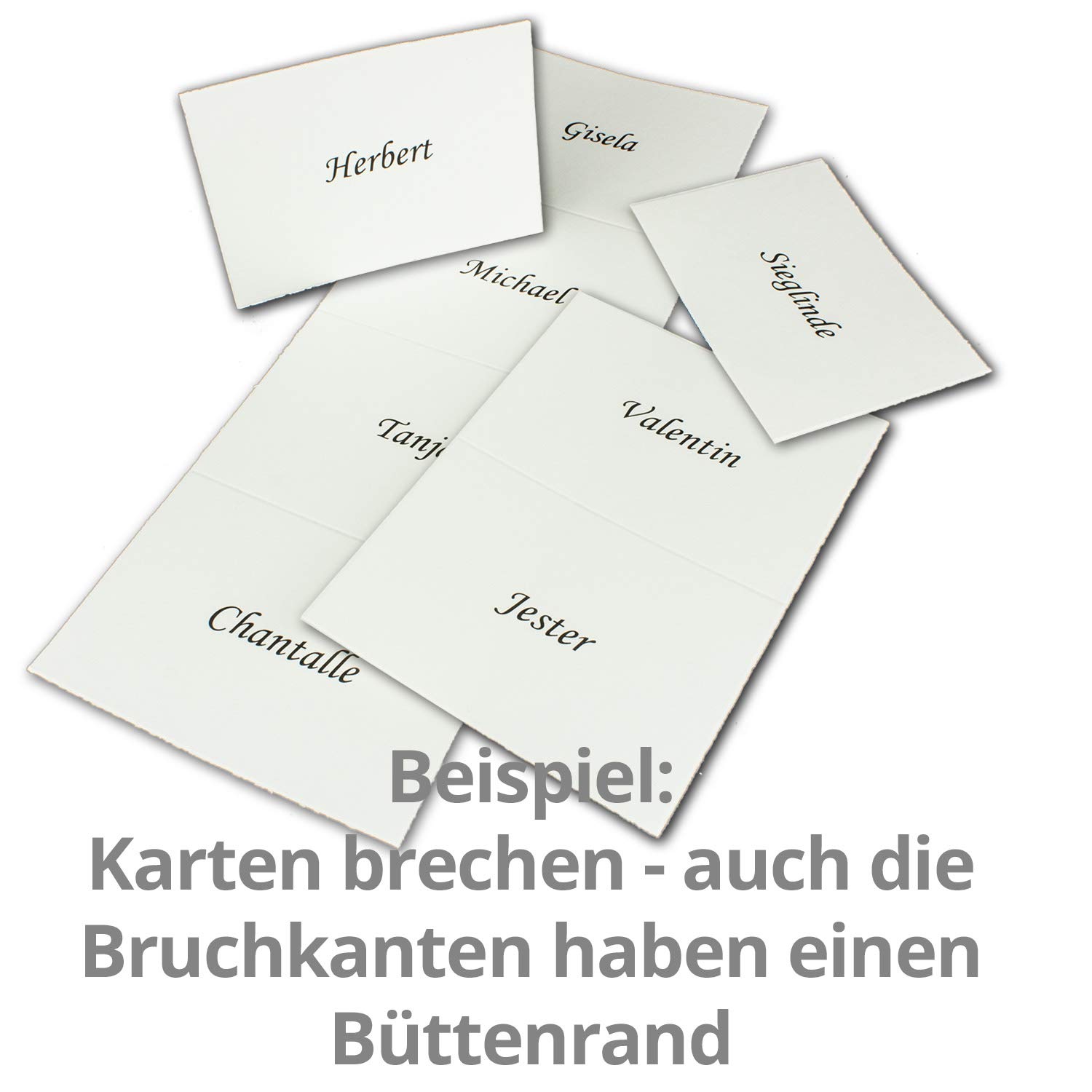 NEUSER PAPIER 80 pieces business cards 7.4 x 10.5 cm (DIN A7) made of real handmade paper for self-printing on 10 A4 sheets - Image 3