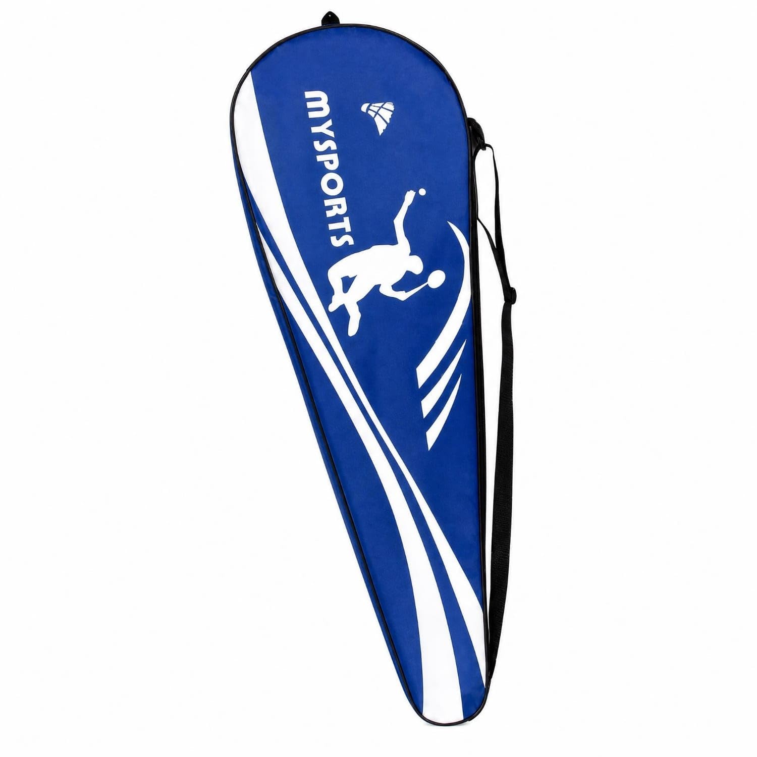 Single Shoulder Strap Badminton Racket Bag Slim Badminton Racquet Bag Teardrop-Shaped Sports Gear Padded, Blue, 009 Cover-picture-27