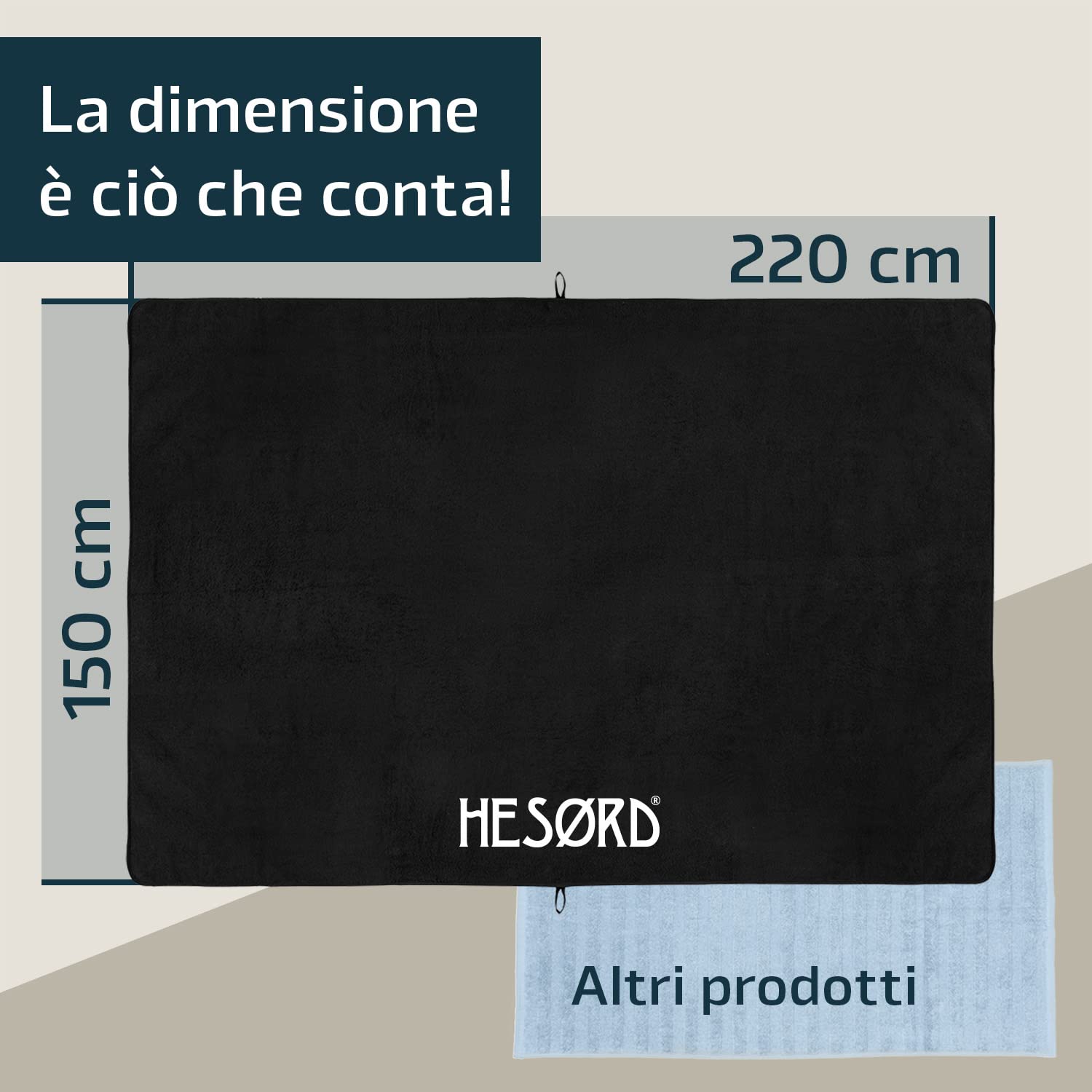 Telo da bagno/sauna XXL, 150 x 220 cm, puro cotone in qualità spugna, per uomini e donne particolarmente alti, Nero