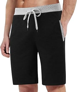 NHNKB Men's Sports Trousers Short Cotton Jogging Bottoms Men's Summer Short Male Summer Cargo Trousers with Button, Plain, Pocket, Tether, Plus Size, Mid-Wash Shorts Men's Yellow
