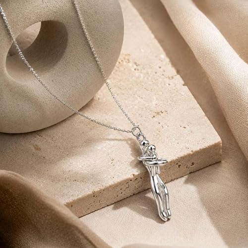 SAGA GIOIELLI® Naszyjnik damski przytulić mamę syna ze stali nierdzewnej - długość 40 + 5 cm - opakowanie prezentowe w zestawie - pomysł na Dzień Matki - Nowa mama - urodziny