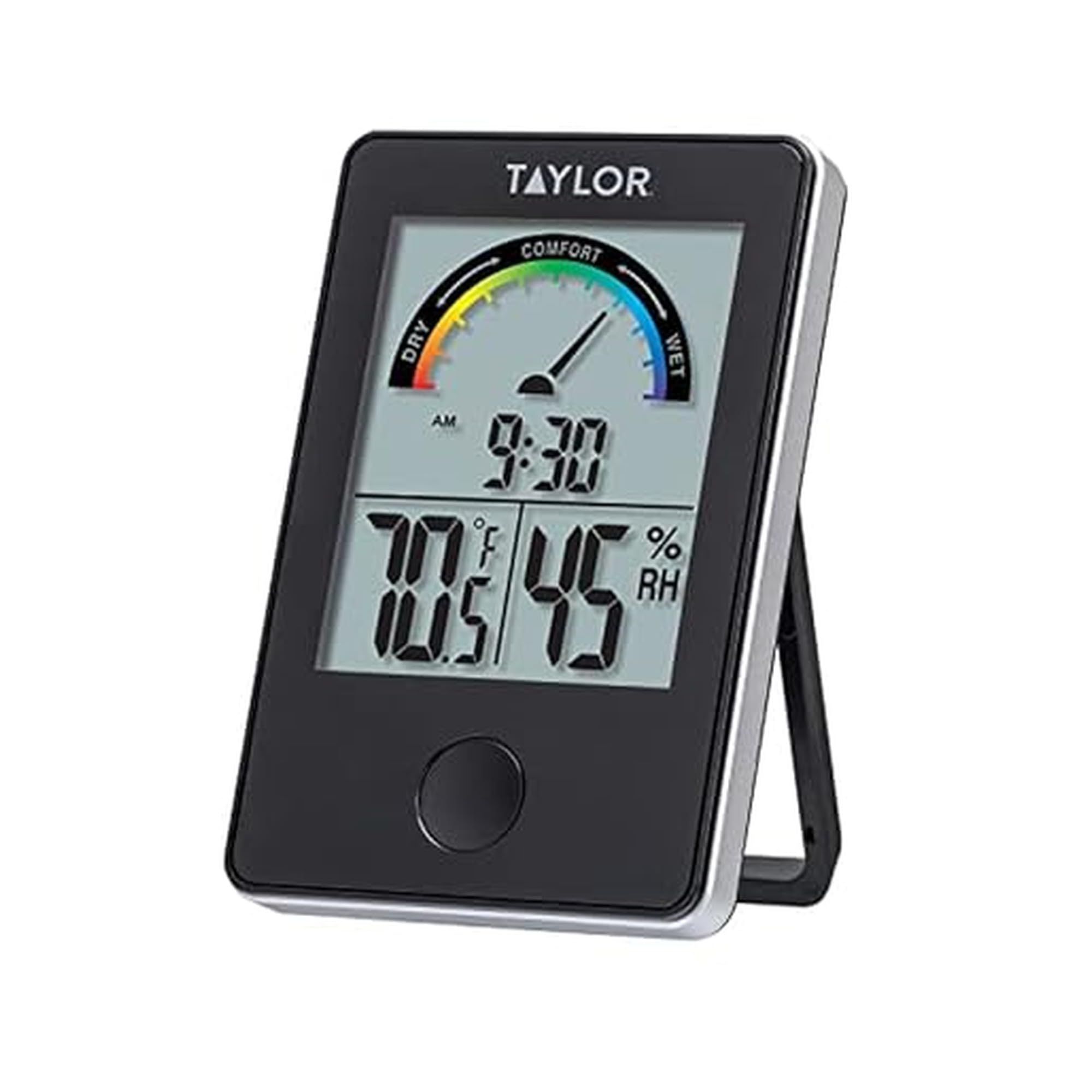 Taylor Digital Indoor Comfort Level Thermometer and Hygrometer, Black