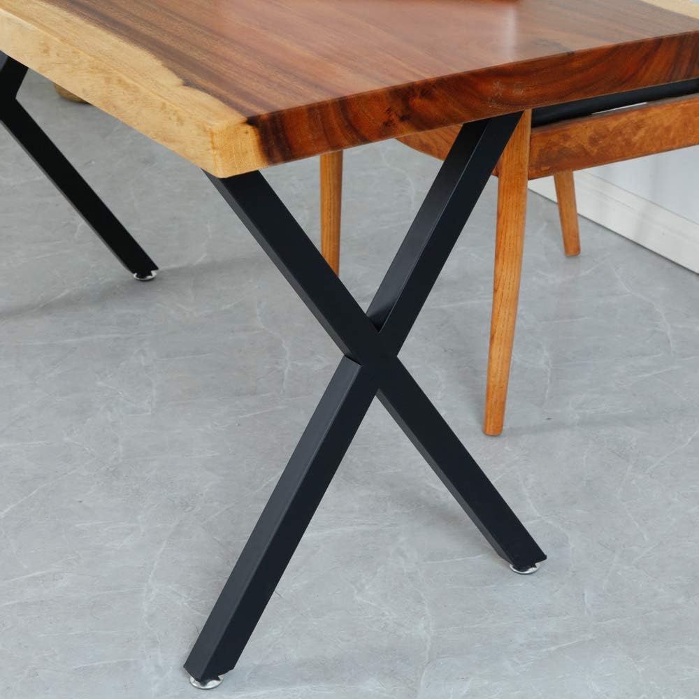 Exclusive Special Ethemiable 2 Pcs Metal Furniture Legs,Industrial Heavy Duty Rustic X Shape Table Brackets