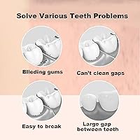 Vista 3 de 200 piezas de cepillo interdental con mango de goma suave, palillos dentales desechables para limpieza de dientes, cepillos dentales con práctico