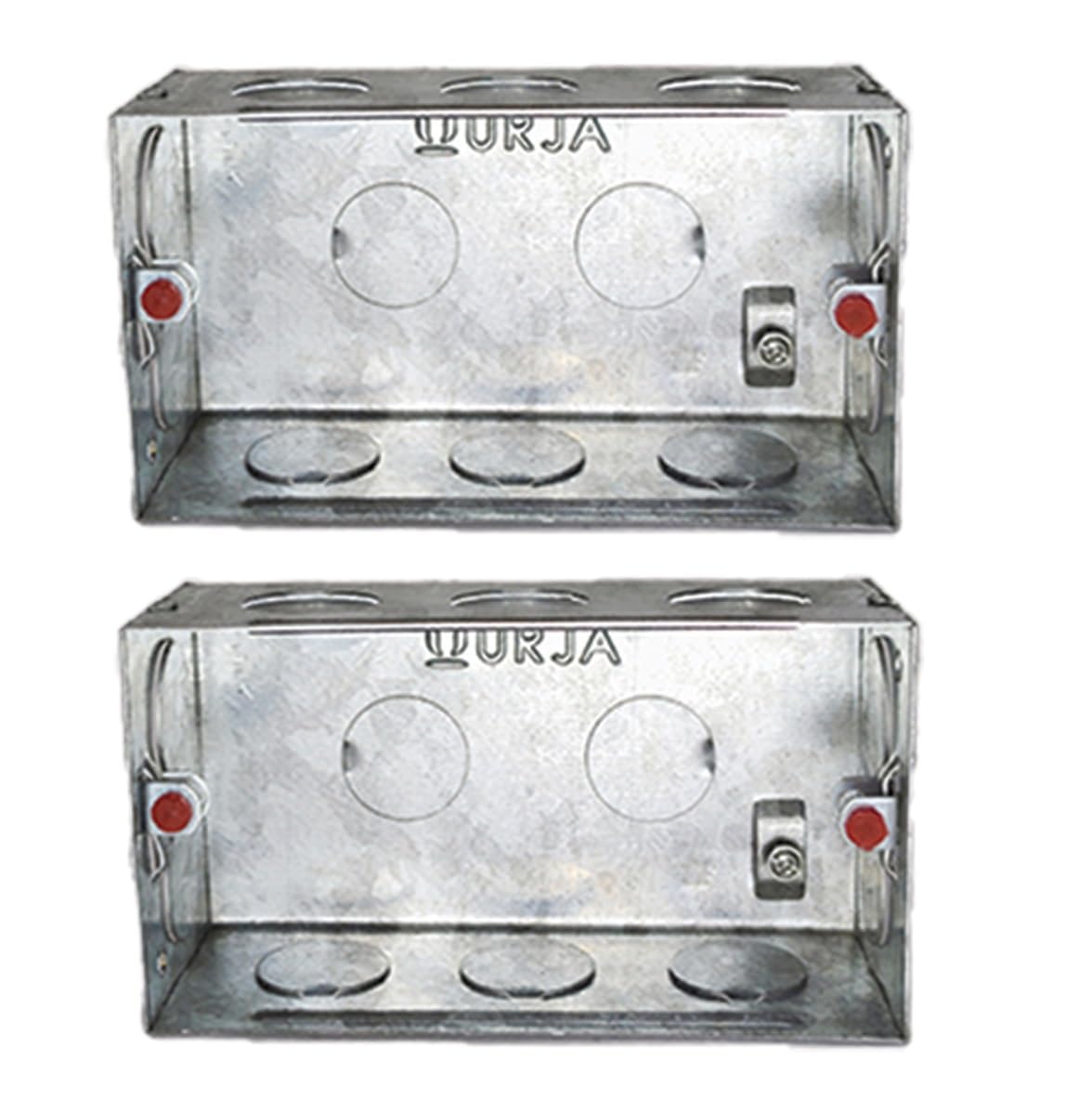 Concealed GI Sheet Metal Modular Box 4 Module (MS Box), Excellent Quality Rust Proof Galvanized Iron Heavy Duty Flush Mounting Electrical Junction Box, 5 X 3 (Pack of 2)-image-25