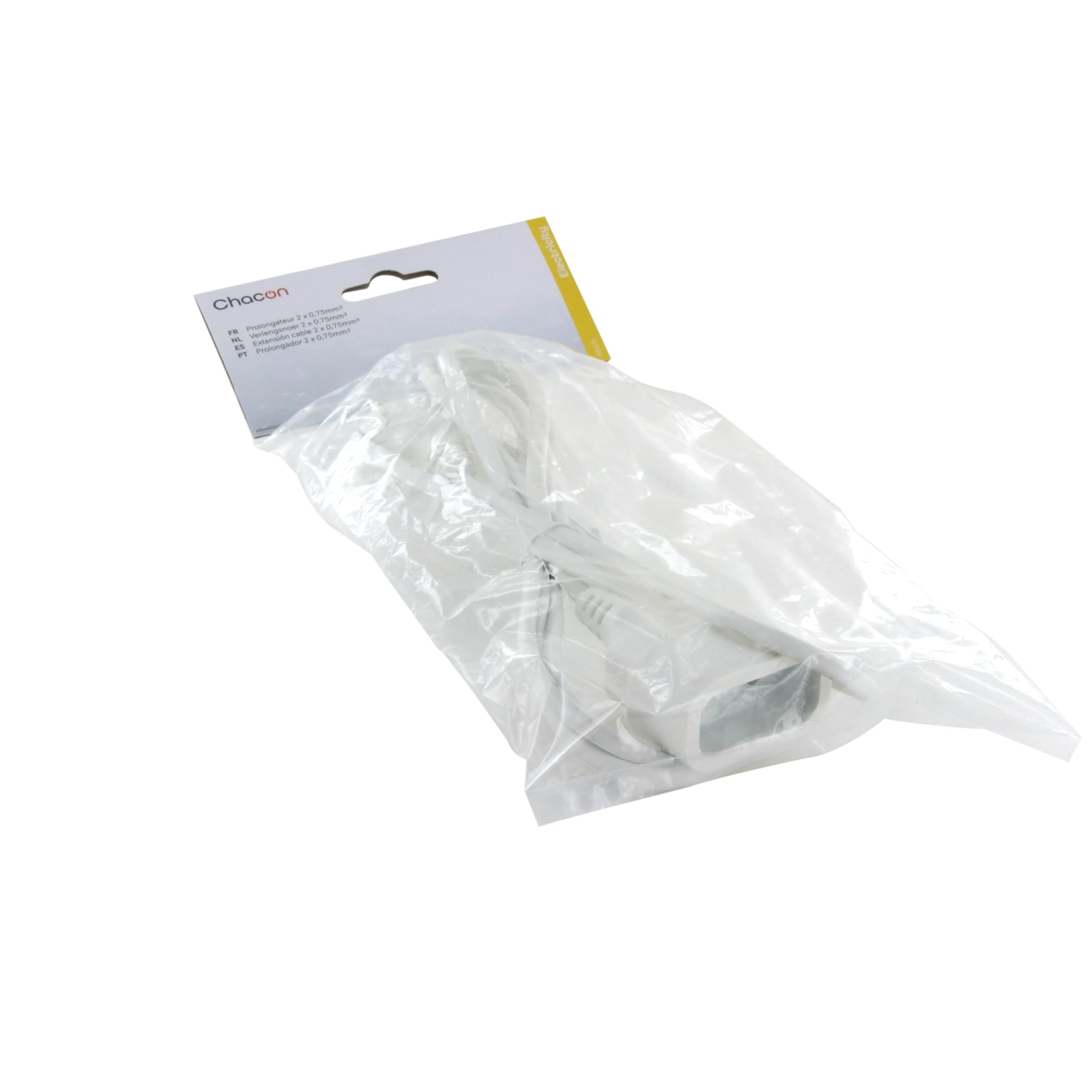 Prolongateur 6A 2mm Blanc HO3VVH2-F 2x0,75mm2