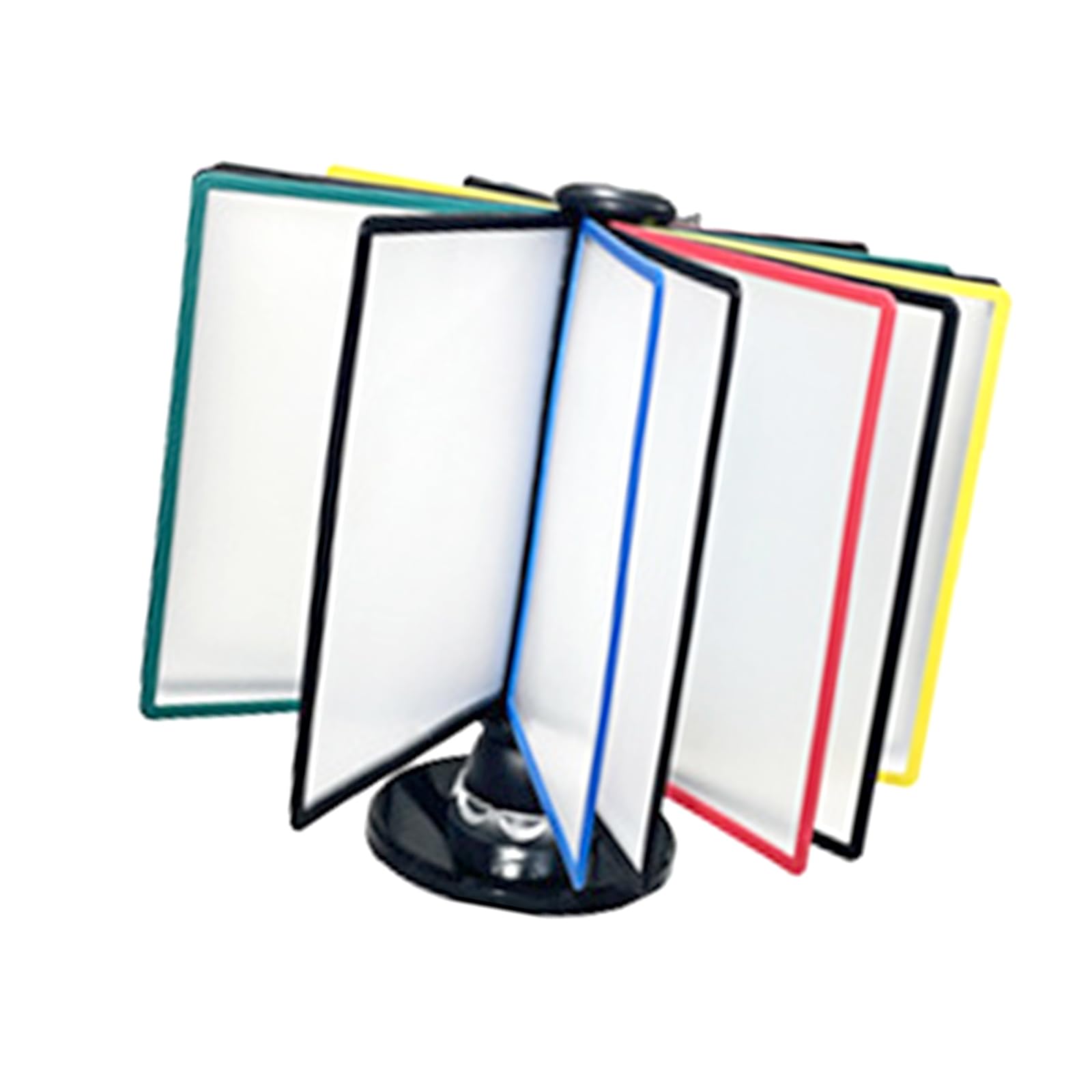 Porta documenti rotante colorato con tasche, perfetto per impiegati, studenti e insegnanti, migliora l'efficienza dello spazio di lavoro