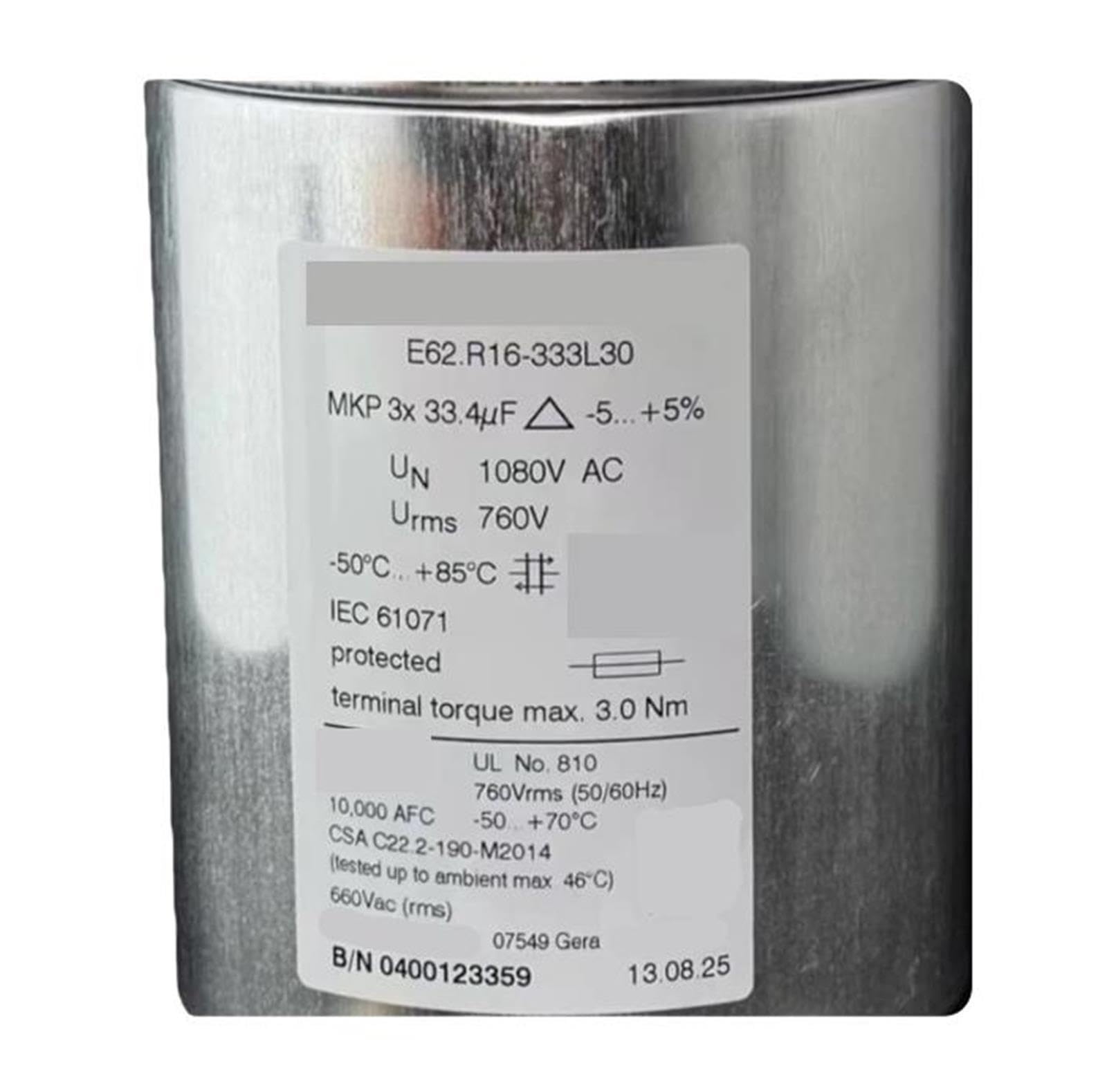 Condensateur de démarrage E62.R16-333L30 1080V 3 * 33.4UF