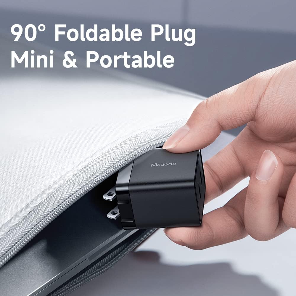 mcdodo 40W Dual USB C Charger Block Foldable USB-C Fast Charging Wall Charger Power Adapter for iPhone 16 15 Pro ProMax Plus,Galaxy,MacBook,iPad and More - Image 6