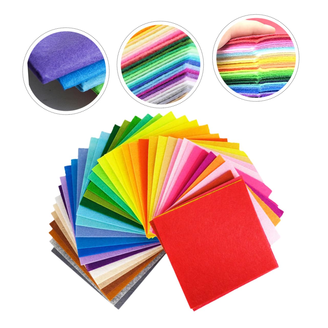 Lurrose 2 Set Tessuto in Feltro Fai Da Te Materiale Artigianale Fai Da Te Materiale Fai Da Te Tessuto Trapuntato Quadrati Di Feltro Patchwork Non Tessuto Accessorio Fai Da Te 40 Pezzi * 2