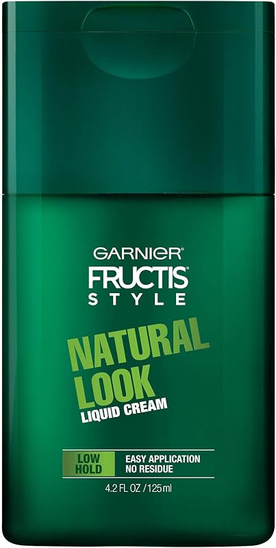 Garnier Hair Care Fructis Style Crema líquida para el cabello de aspecto natural para hombres, sin alcohol seco, 4.2 onzas líquidas