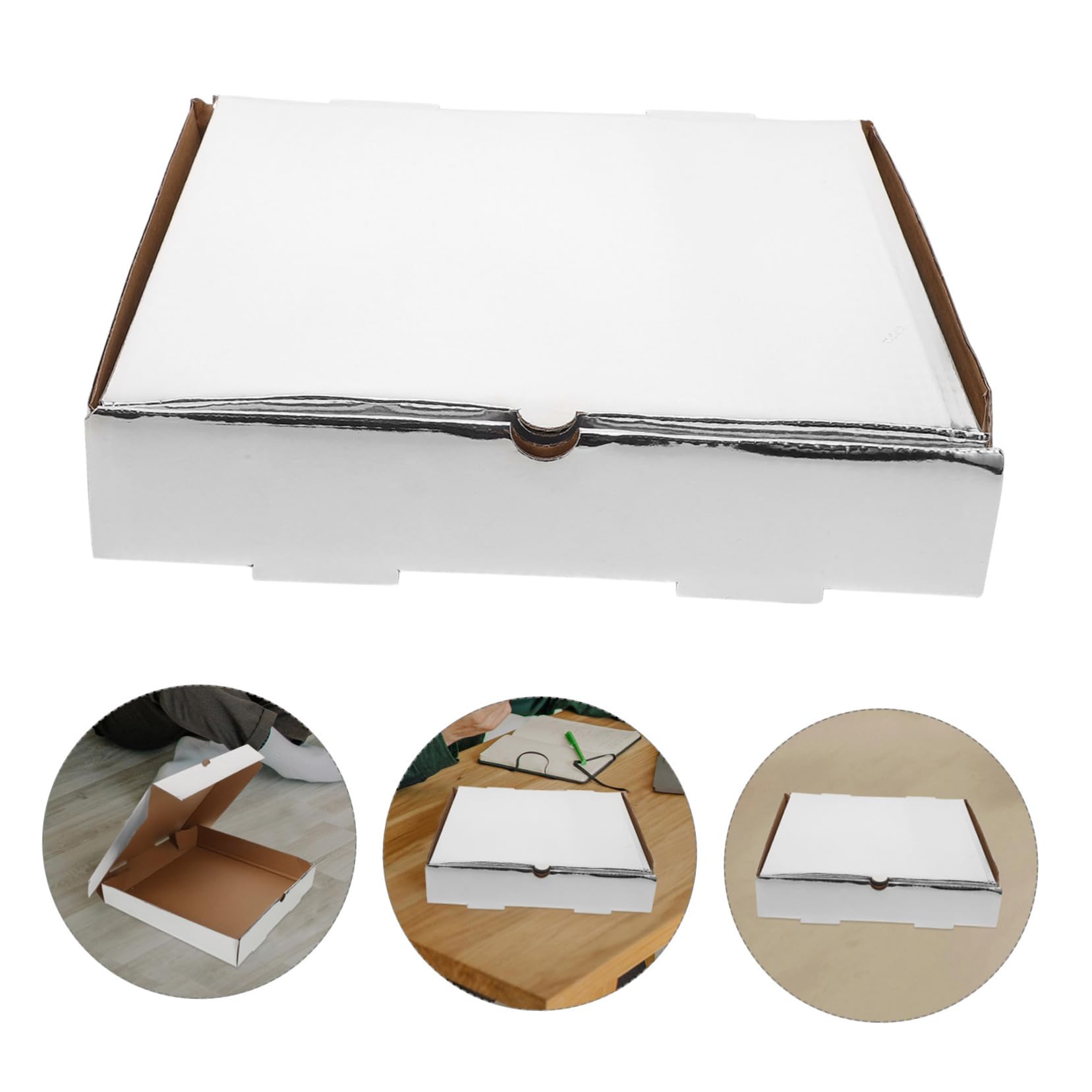 BRIGHTFUFU Practical Pizza Boxes 10pcs Party Favor Boxes for Pizza Takeout No Tools Needed