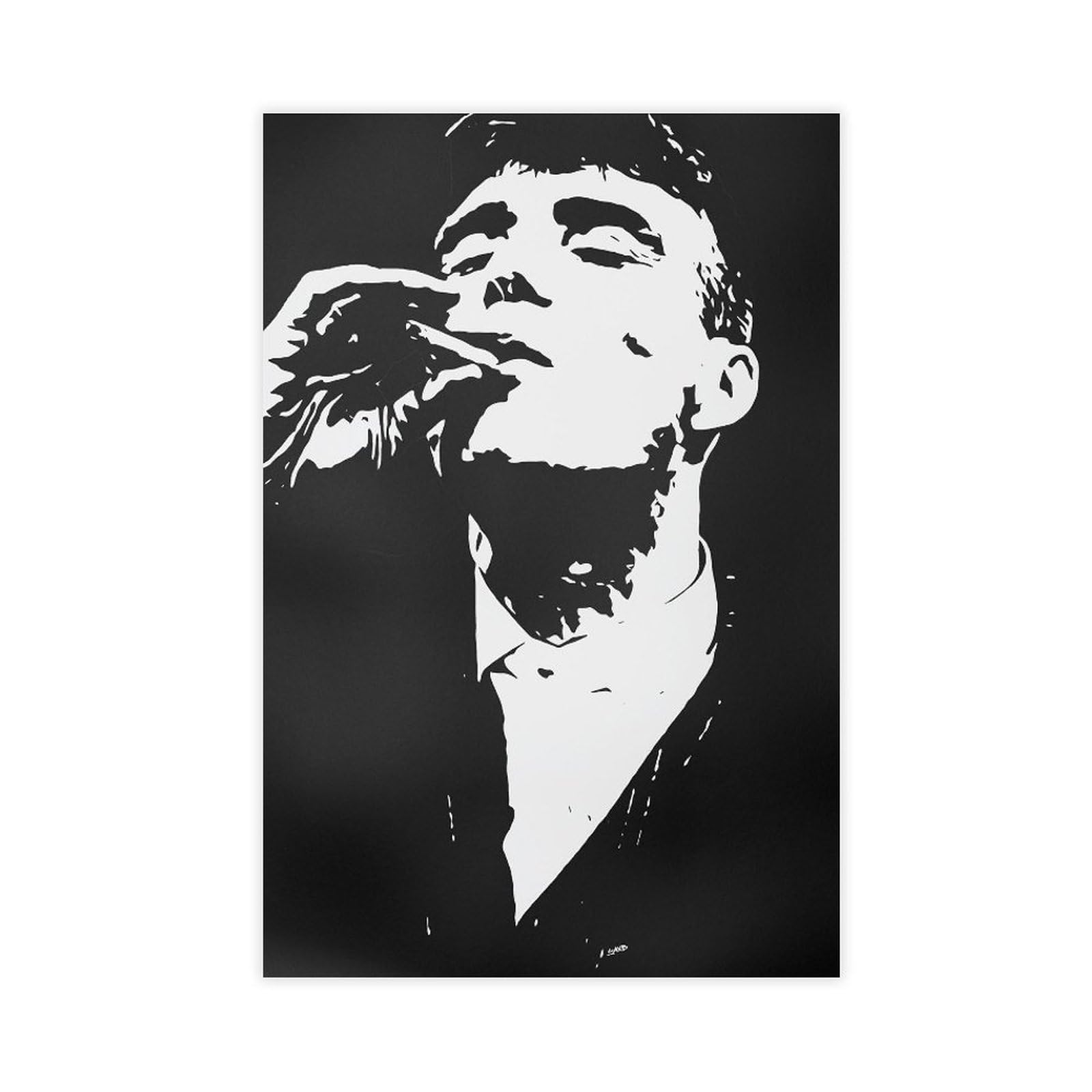 SFQQE Peaky Blinders - Thomas Shelby Smoking Poster Canvas Poster Wall Art Decor Print Picture Paintings for Living Room Bedroom Decoration 12x18inch(30x45cm)